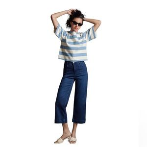 Pilcro The Skipper High-Rise Wide-Leg Jeans Blue size 27